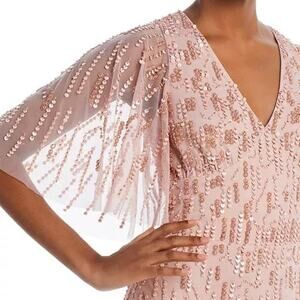 Aidan Mattox Size 10 Gorgeous Pink embellished maxi gown dress